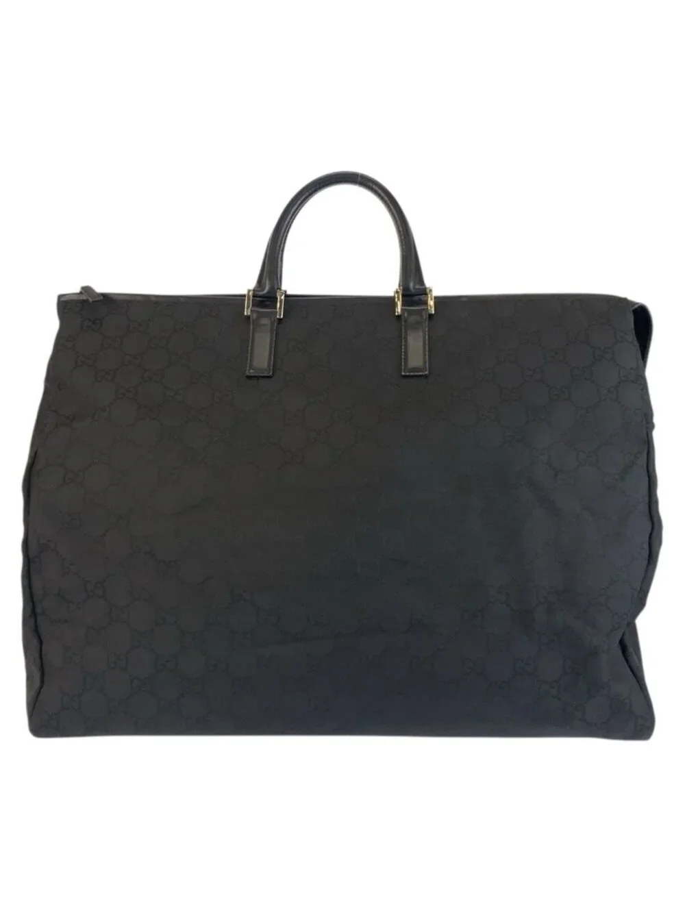 Gucci GG Pattern Black Nylon Boston